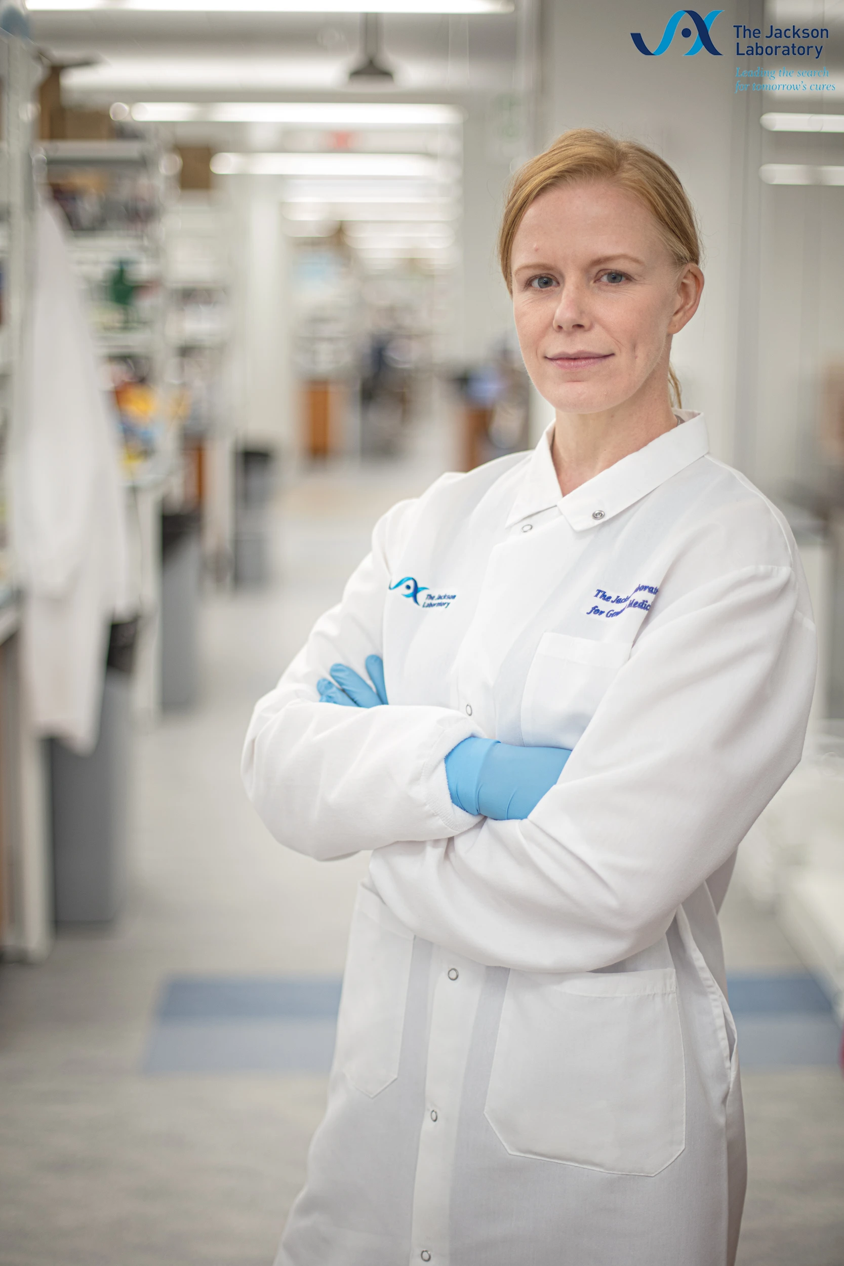 Christine Beck, Ph.D., Associate Professor at The Jackson Laboratory, portrait by Charles Camarda