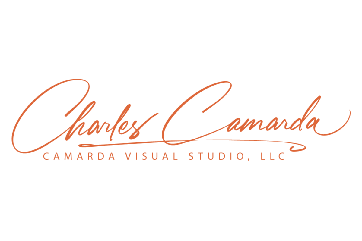 Handwritten logo of Charles Camarda, visual communication consultant