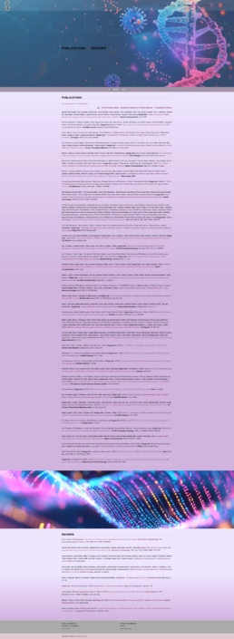 Publications page of the Ucar Lab website, structured for a research team by Camarda Visual Studio